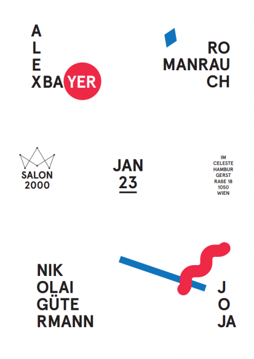 Vienna Salon 2000 Roman Rauch Alex Bayer Joja Celeste Hamburgerstrasse January 2014 